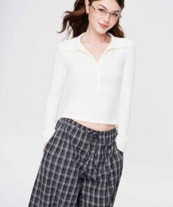 Áo thun dài tay cổ trụ